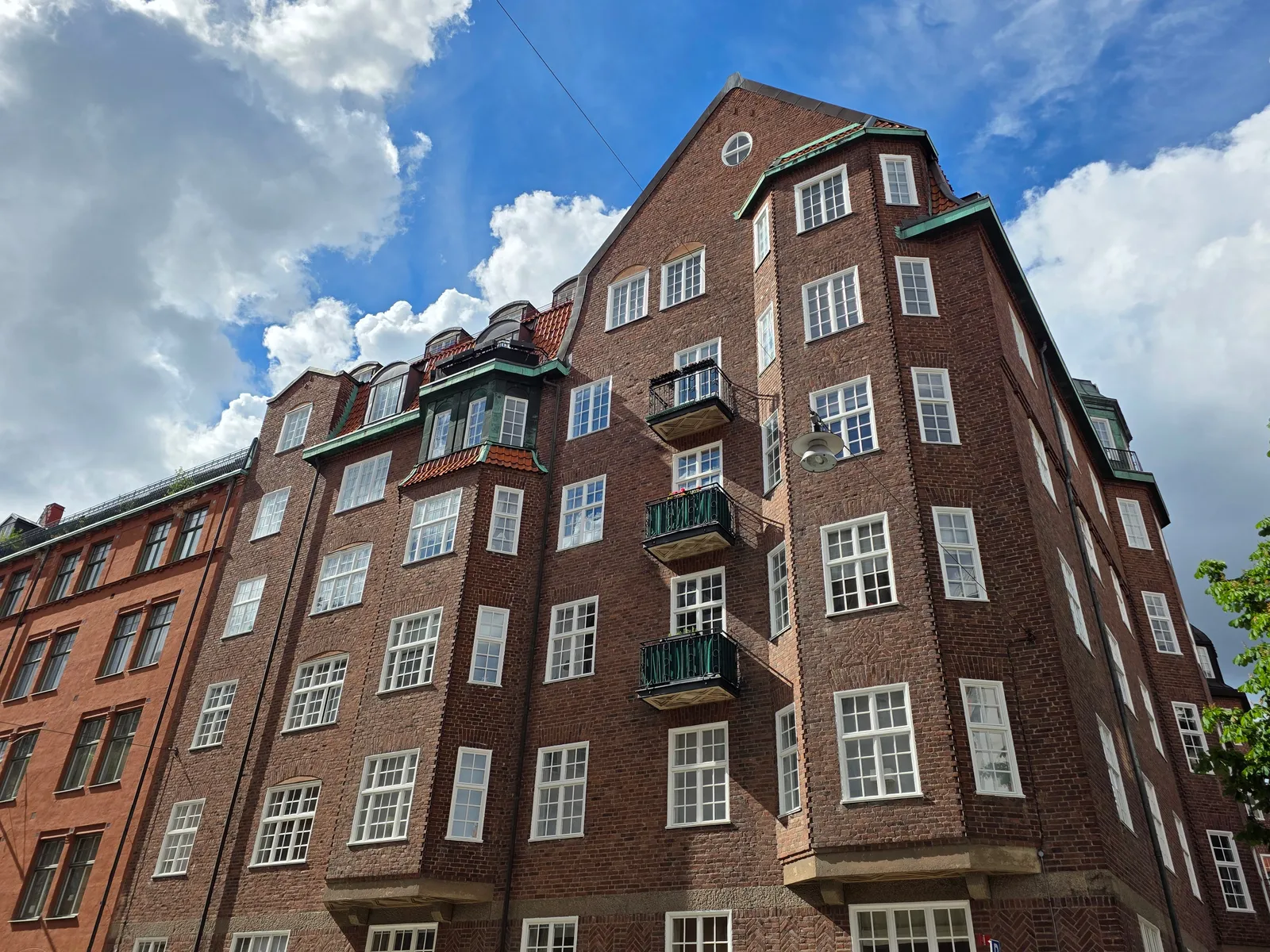 Hus i Haga där radonhalten mäts